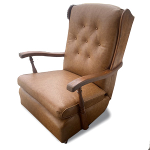 Custom upholstered chair from Mr. K's Fabric Shop in Quincy, IL. Over 50 years of experience in window treatments and more.