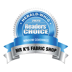 Mr. K's Fabric Shop in Quincy, IL: Awarded Readers' Choice for best custom window treatments and upholstery services.