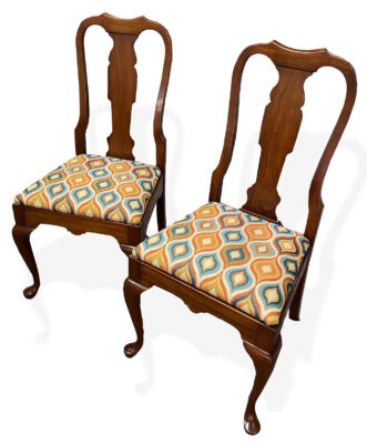 Custom upholstered chairs at Mr. K's Fabric Shop in Quincy, IL. Explore 50+ years of personalized treatments and upholstery.