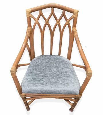 Custom upholstered chair from Mr. K's Fabric Shop in Quincy, IL, offering personalized solutions for 50+ years.