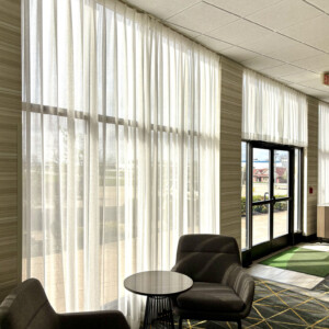 Bright and airy custom window treatments at Mr. K's Fabric Shop, Quincy, IL. 50+ years of personalized expertise.